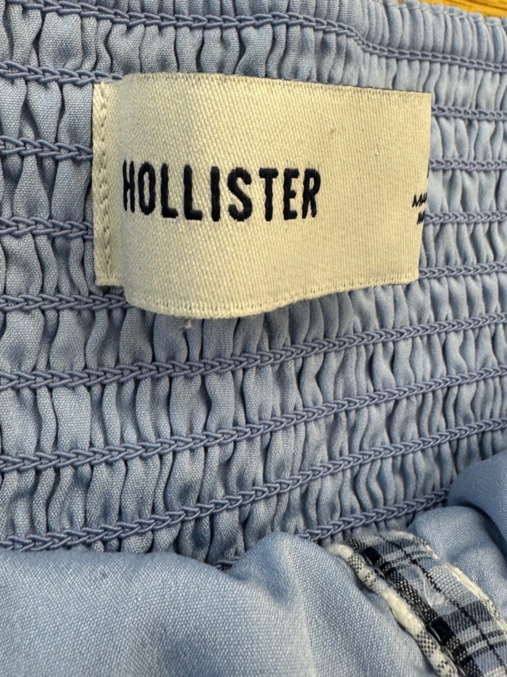 Hollister 100% Cotton Blue Plaid Button Tank Size M Coquette Soft Girl Feminine - Picture 2 of 8